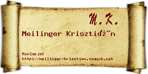 Meilinger Krisztián névjegykártya